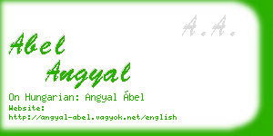 abel angyal business card